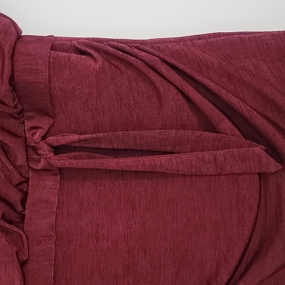 WHBM Metallic Ruby 3/4 Dolan Sleeve Dress - Picture 5 of 16